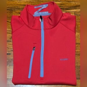 Zero Restriction Z500 1/4 Zip Red Pullover Shirt Golf Men's Large "WINDSOR"